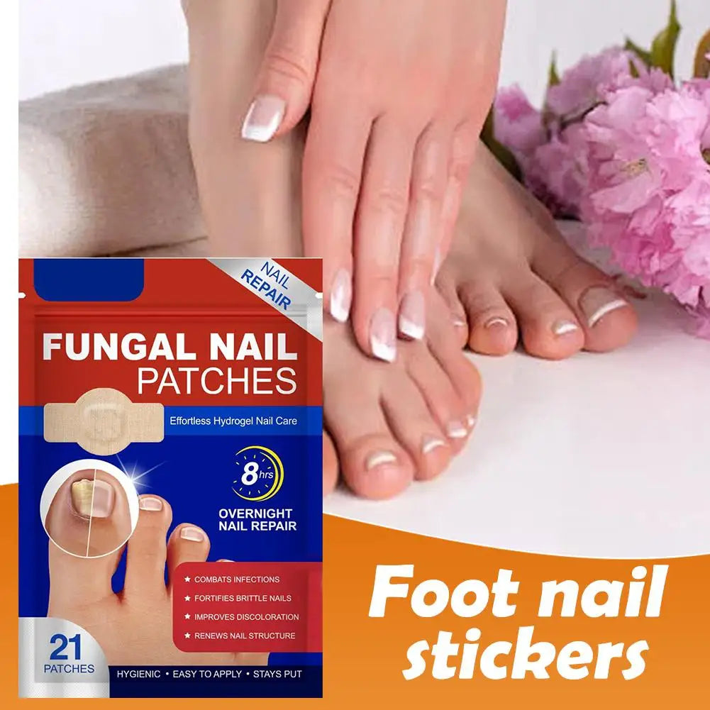Toenail Fungus Patch Waterproof Nail Repair Patches Nail Ingrown Correction Sticke Fungal Nail Patches Nail Foot Care Tool Turn