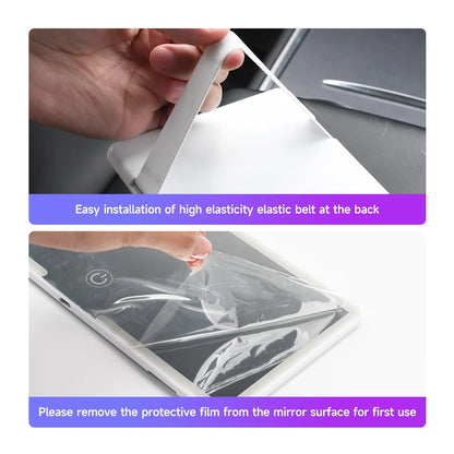 Car Sun Visor Makeup Mirror LED Touch Screen Adjustable Brightness Auto Interior Makeup HD Mirror Charging Vanity Mirror